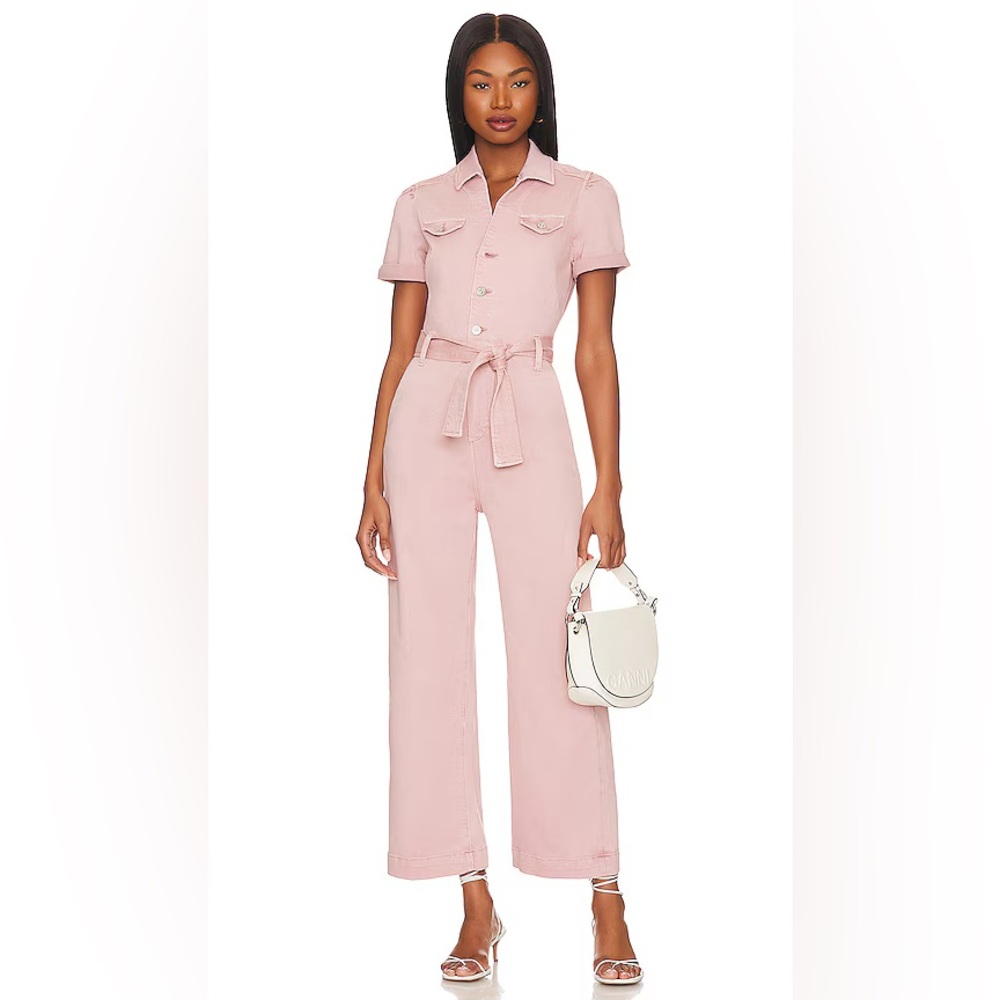 Pink Belted PAIGE Romper